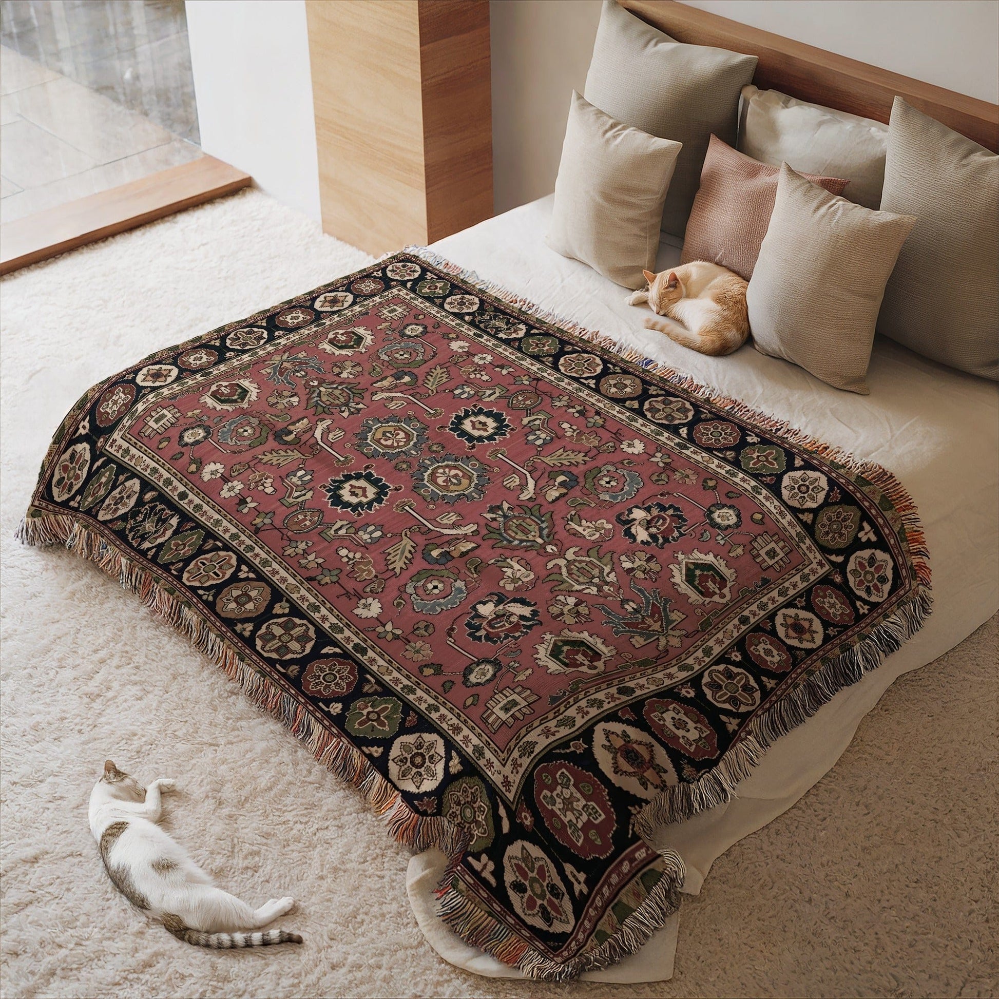 Elegant Floral Patterned Blanket for Cozy Home Decor
