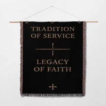 CalmNestStyle Tradition of Service Legacy of Faith Woven Blanket jacquard woven blanket