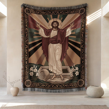Divine Jesus Christ Resurrection Tapestry Wall Hanging Decor