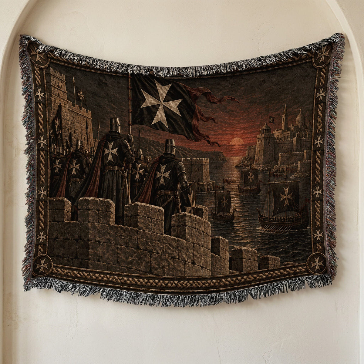 MyDesigns Hospitaller Knights – The Sea Rampart jacquard woven blanket