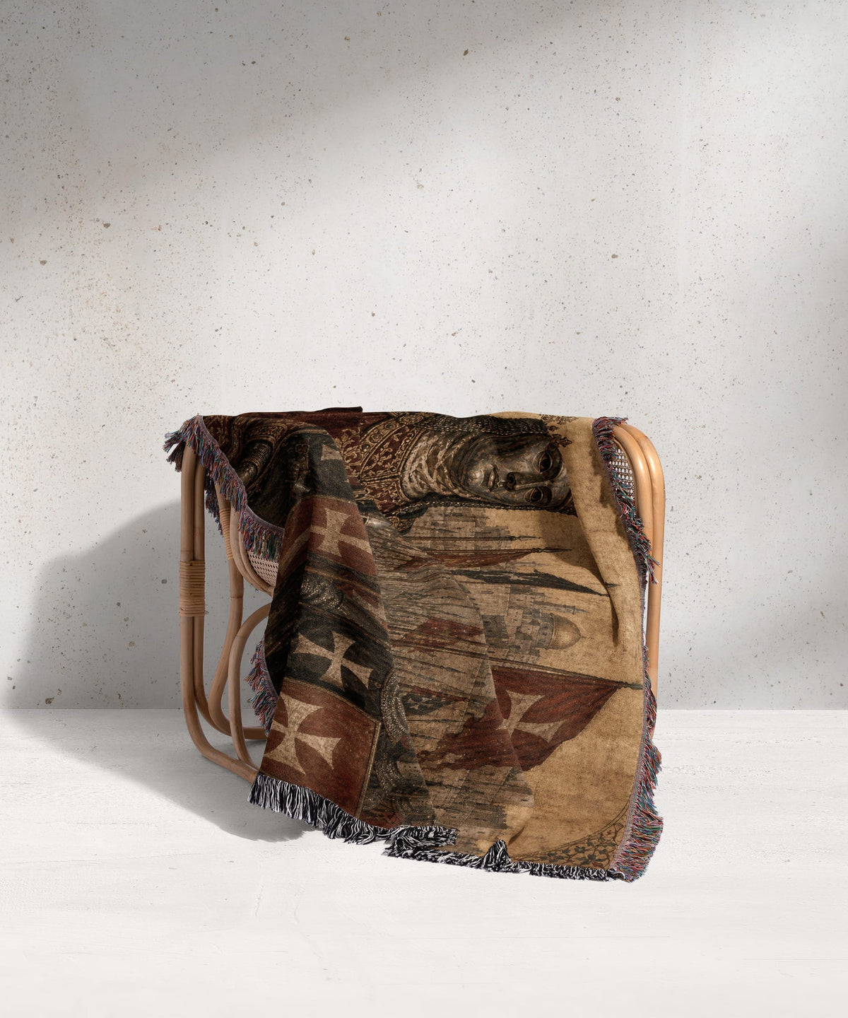 CalmNestStyle Baldwin IV and the Templar Army jacquard woven blanket