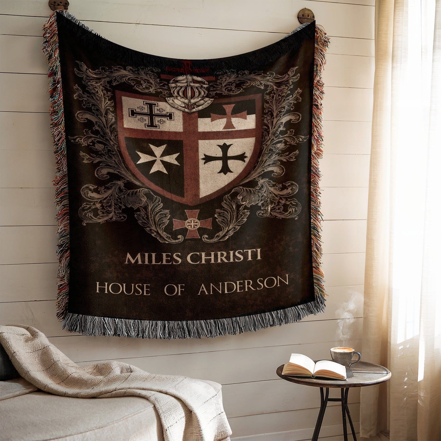 House of Anderson Miles Christi Woven Wall Tapestry
