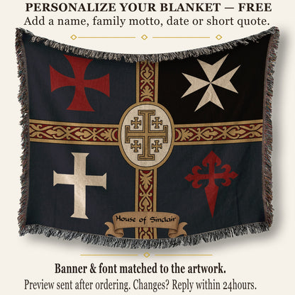 MyDesigns Ancient Orders I Royal Navy jacquard woven blanket