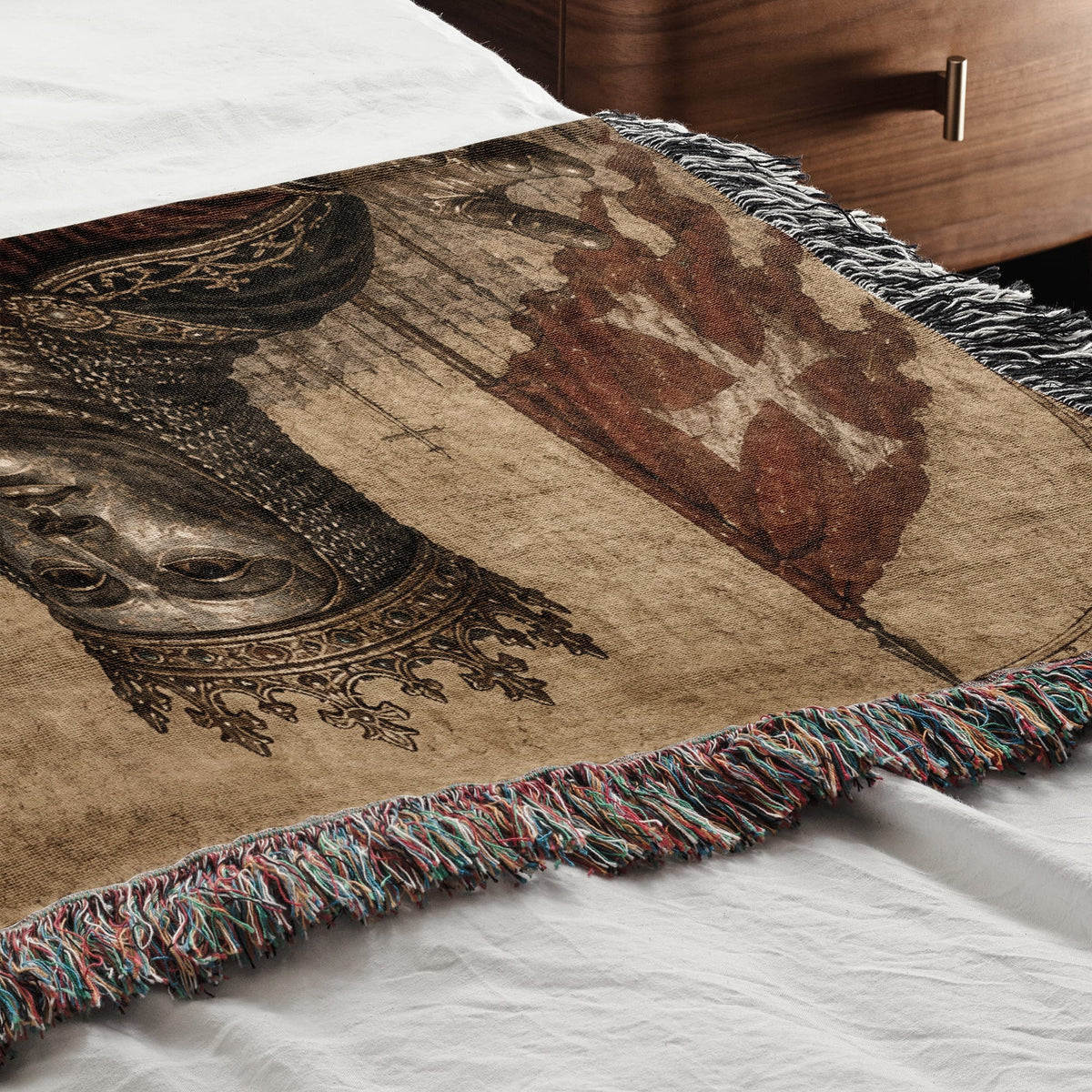 CalmNestStyle Baldwin IV and the Templar Army jacquard woven blanket