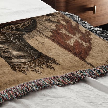 CalmNestStyle Baldwin IV and the Templar Army jacquard woven blanket
