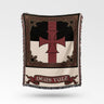 Templar Crest Deus Vult Woven Blanket