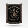 Tradition of Service Legacy of Faith Chi-Rho Woven Blanket