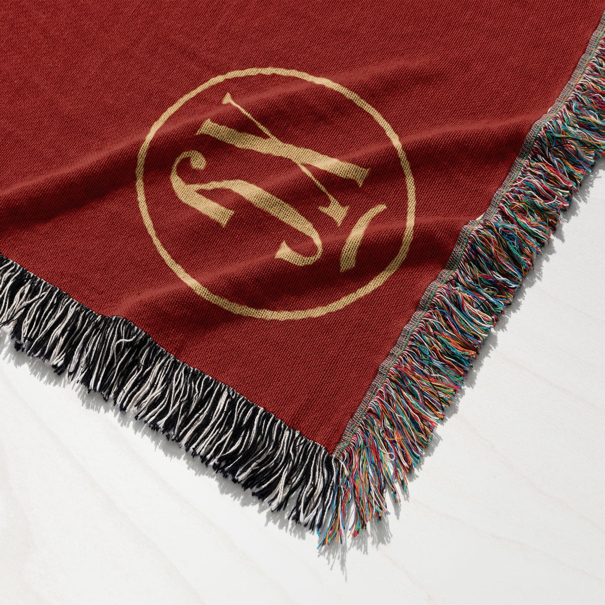 CalmNestStyle Mandylion Holy Face of Christ Flag Woven Blanket jacquard woven blanket