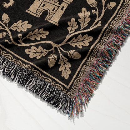 CalmNestStyle Order of Saint John Hospitallers Fleur-de-Lis Woven Blanket jacquard woven blanket