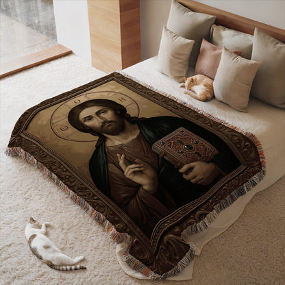 Religious Jesus Icon Blanket for Bedroom Decor