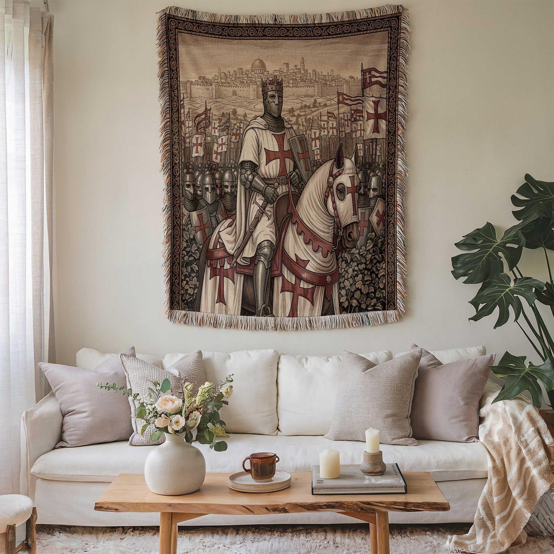 Medieval Knight Wall Tapestry for Home Decor