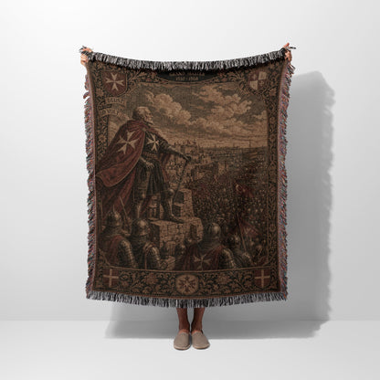 CalmNestStyle Grand Master Jean de Valette Woven Blanket jacquard woven blanket