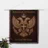 American Orthodox Golden Double Eagle In God We Trust Orthodox Woven Blanket