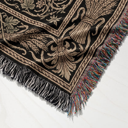 CalmNestStyle Sacred Lamb & Dove Art Woven Blanket jacquard woven blanket