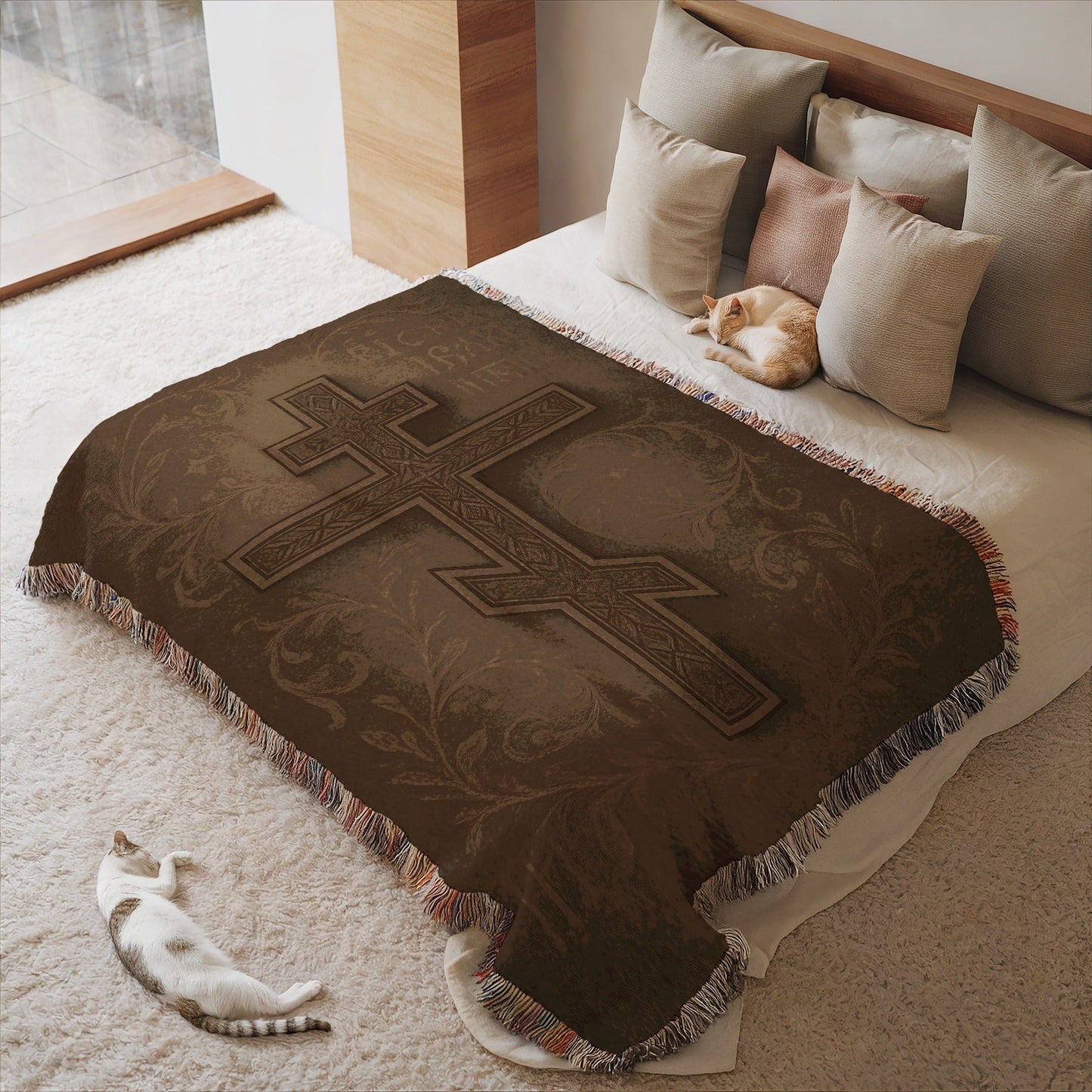 Cross Pattern Design Cozy Blanket for Comfortable Use