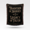 Tradition of Service Legacy of Faith Burgundy Woven Blanket