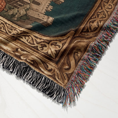 CalmNestStyle Saint George Gilded Icon jacquard woven blanket