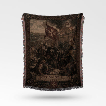 CalmNestStyle Fort Saint Elmo 1565 Hospitaller Woven Blanket jacquard woven blanket
