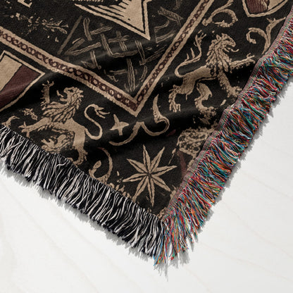 CalmNestStyle Order of Saint John Hospitallers Gold Dark Woven Blanket jacquard woven blanket