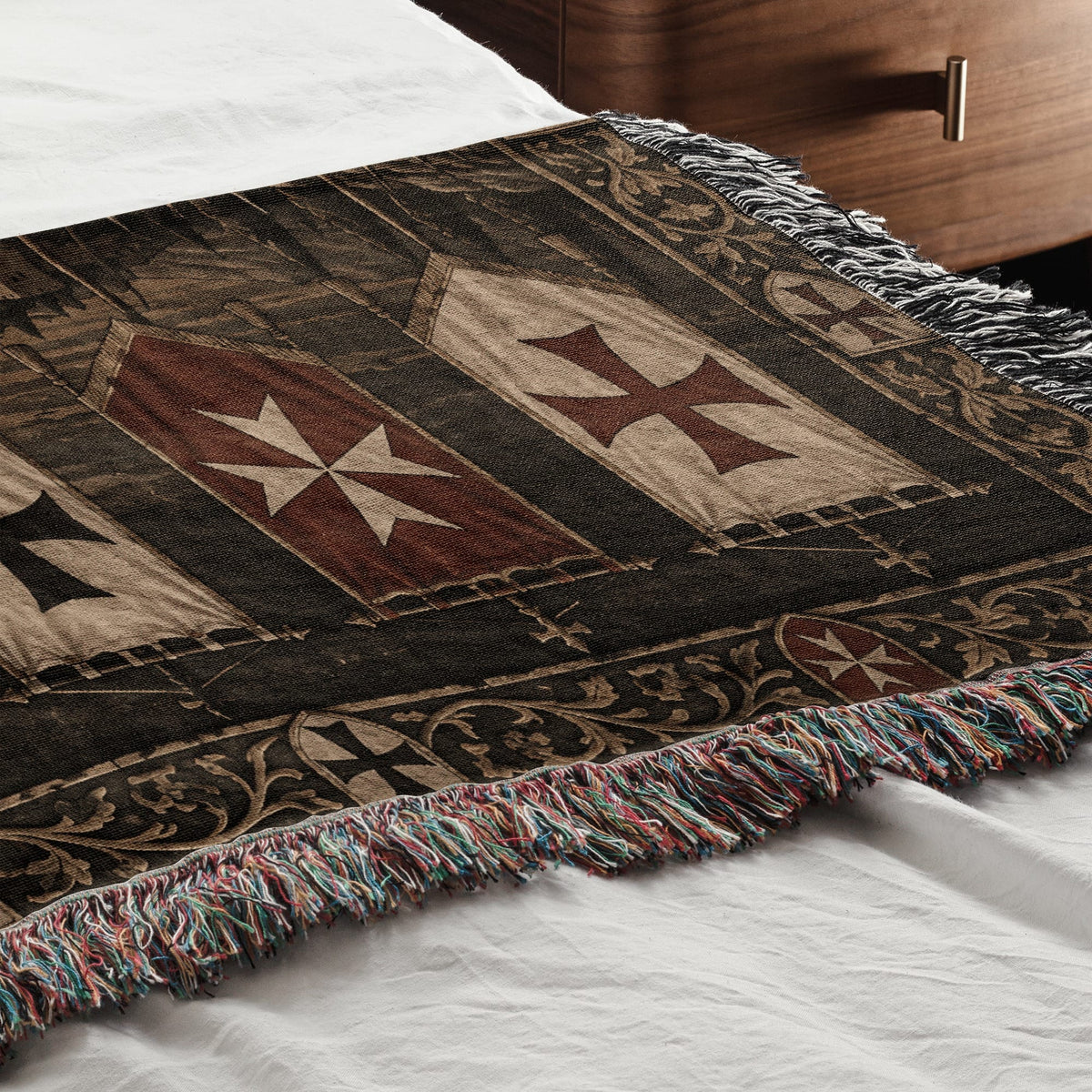 MyDesigns Seven Banners of the Christian Orders jacquard woven blanket