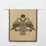 Faith's Guardian Byzantine Eagle Woven Blanket