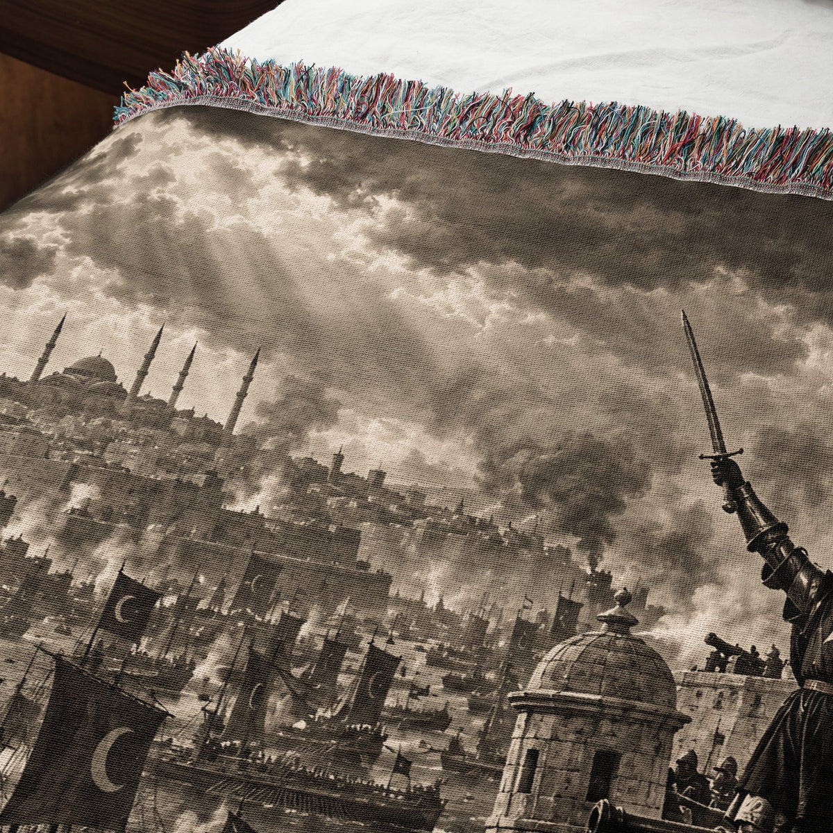 CalmNestStyle Knights of Malta Defending the Bastion Woven Blanket jacquard woven blanket