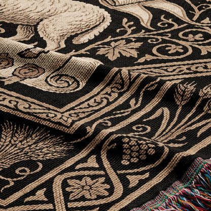 CalmNestStyle Divine Agnus Dei Ornate Woven Blanket jacquard woven blanket
