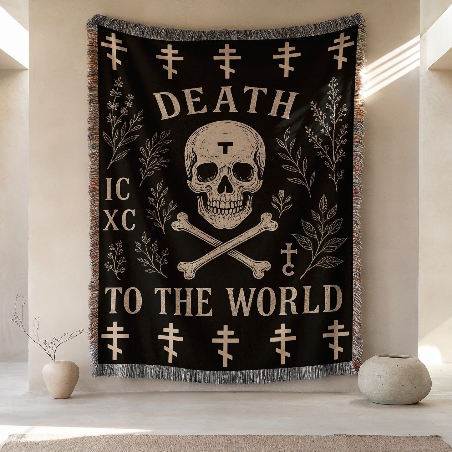 DEATH TO THE WORLD tapestry product