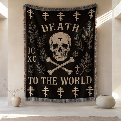 DEATH TO THE WORLD tapestry product