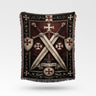 Crusader Swords Deus Vult Templar Knight Style Templar Woven Blanket