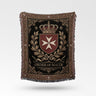 Order of Malta Laurel Wreath Crest Woven Blanket