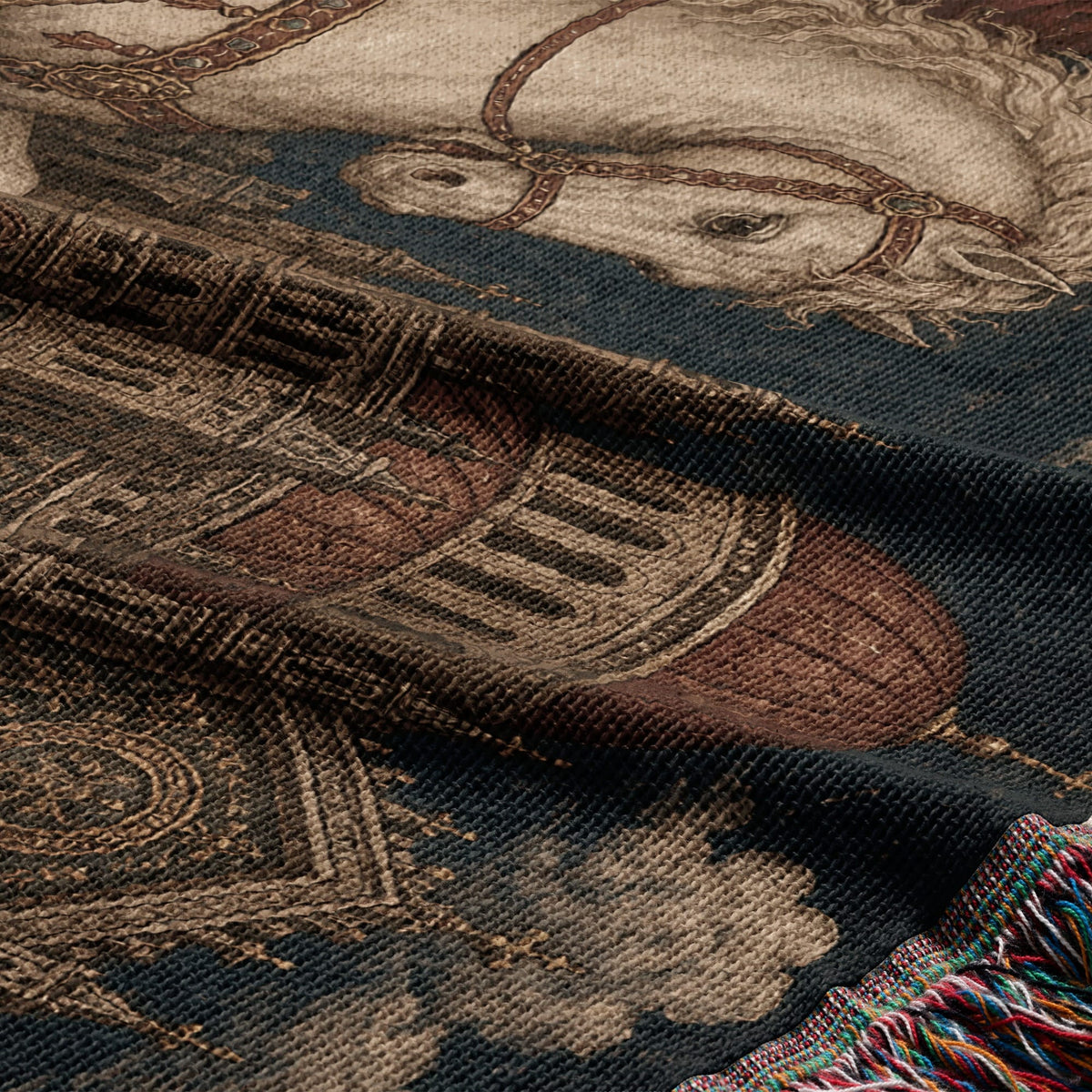 CalmNestStyle Saint George Greek Orthodox Icon jacquard woven blanket