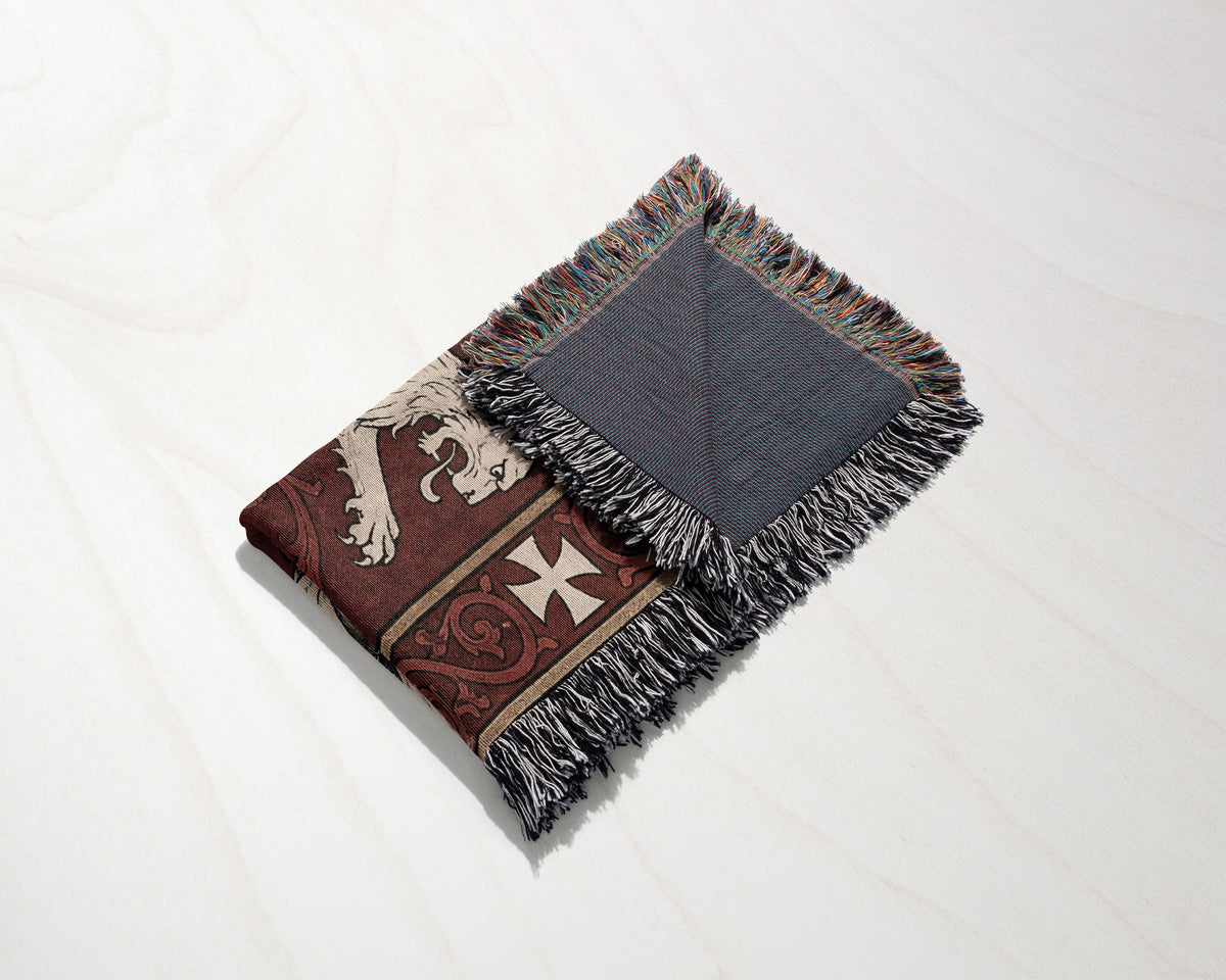 MyDesigns Medieval Wall Hanging – Templar Knight Duel Woven Blanket jacquard woven blanket
