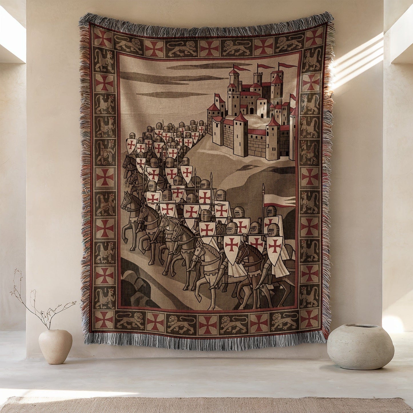 Medieval Knights Marching Tapestry for Your Home Decor