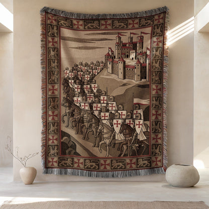 Medieval Knights Marching Tapestry for Your Home Decor