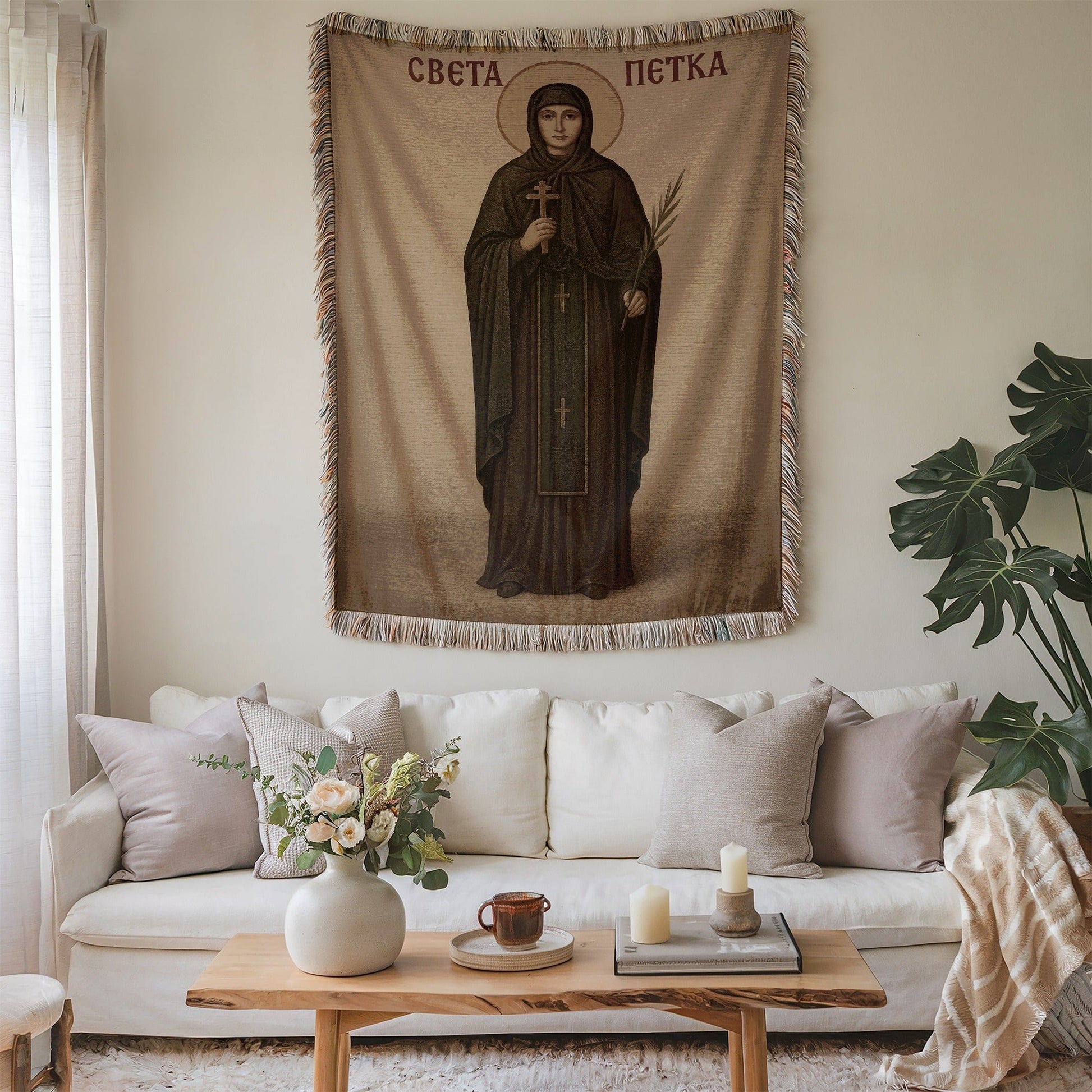 Religious Saint Wall Hanging Tapestry for Home Decor