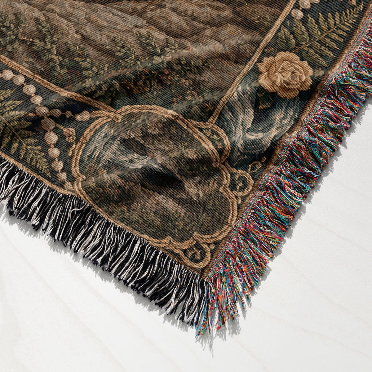 CalmNestStyle Our Lady of Lourdes at the Grotto jacquard woven blanket