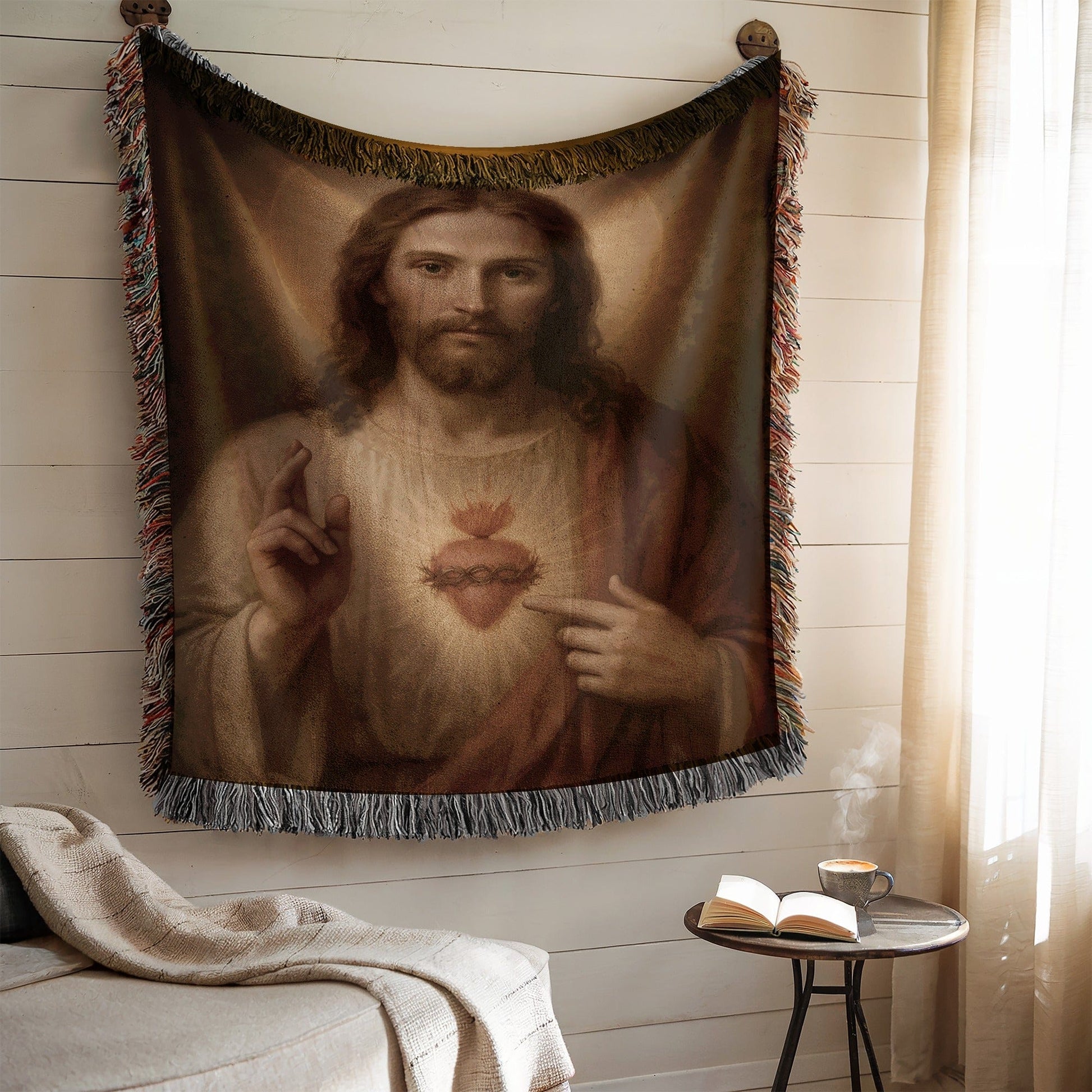 Sacred Heart Jesus Wall Hanging Art for Devotion Display