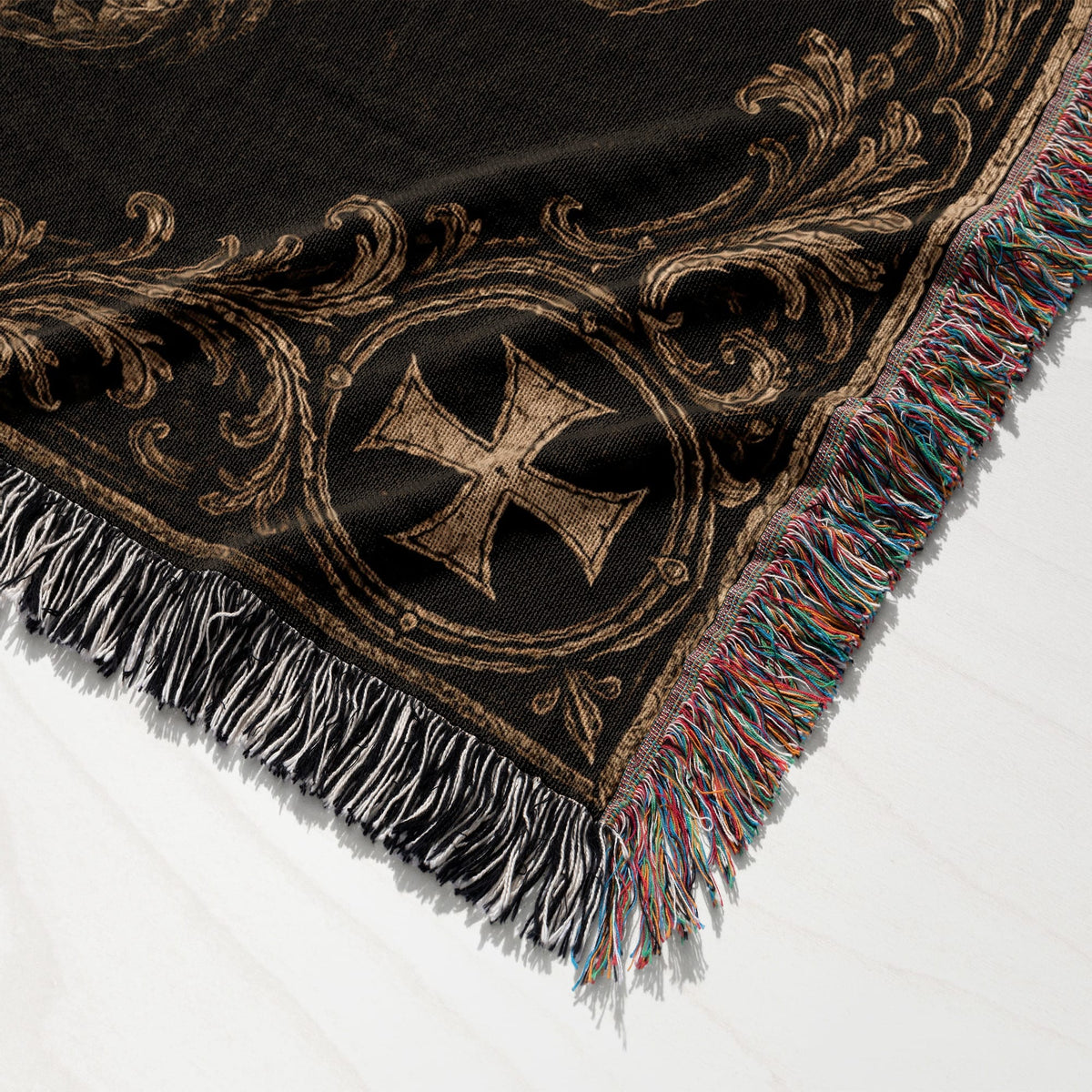 CalmNestStyle The Eight Pointed Cross Knights Under the Cross jacquard woven blanket