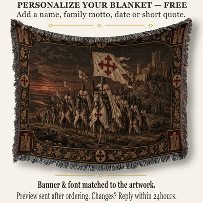 MyDesigns Order of Calatrava I Before the Castle Walls jacquard woven blanket