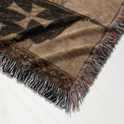 CalmNestStyle Baldwin IV with Templars and Hospitallers jacquard woven blanket