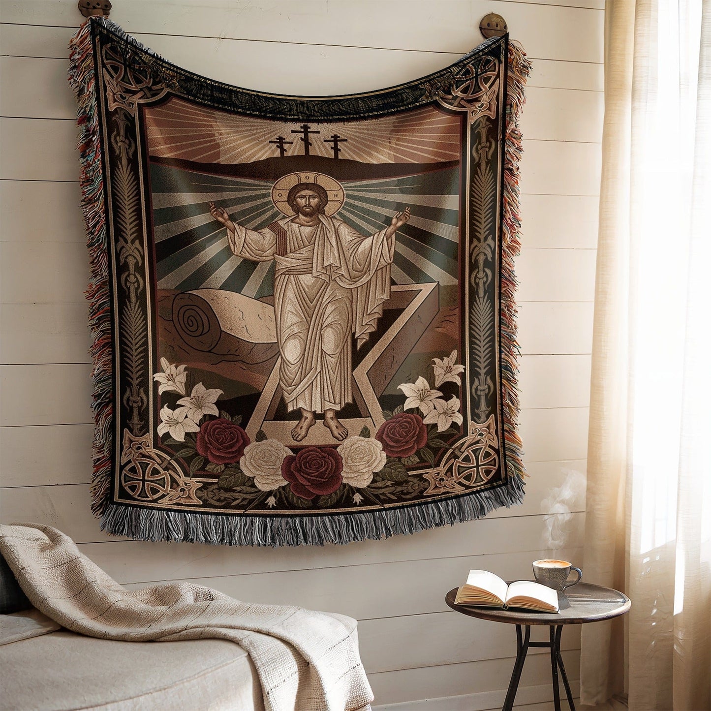 Religious Inspired Decorative Tapestry Wall Hanging