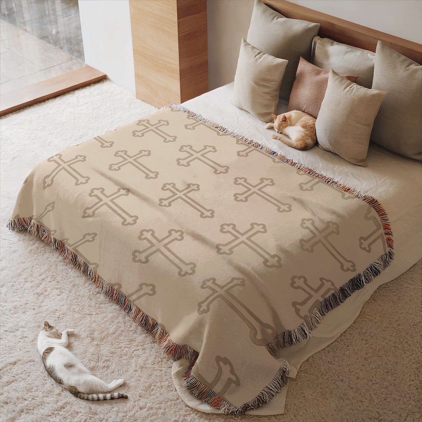 Cross Pattern Soft Blanket for Home and Bed Decor