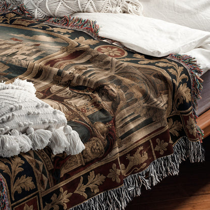 CalmNestStyle Kings of Christendom Triptych jacquard woven blanket
