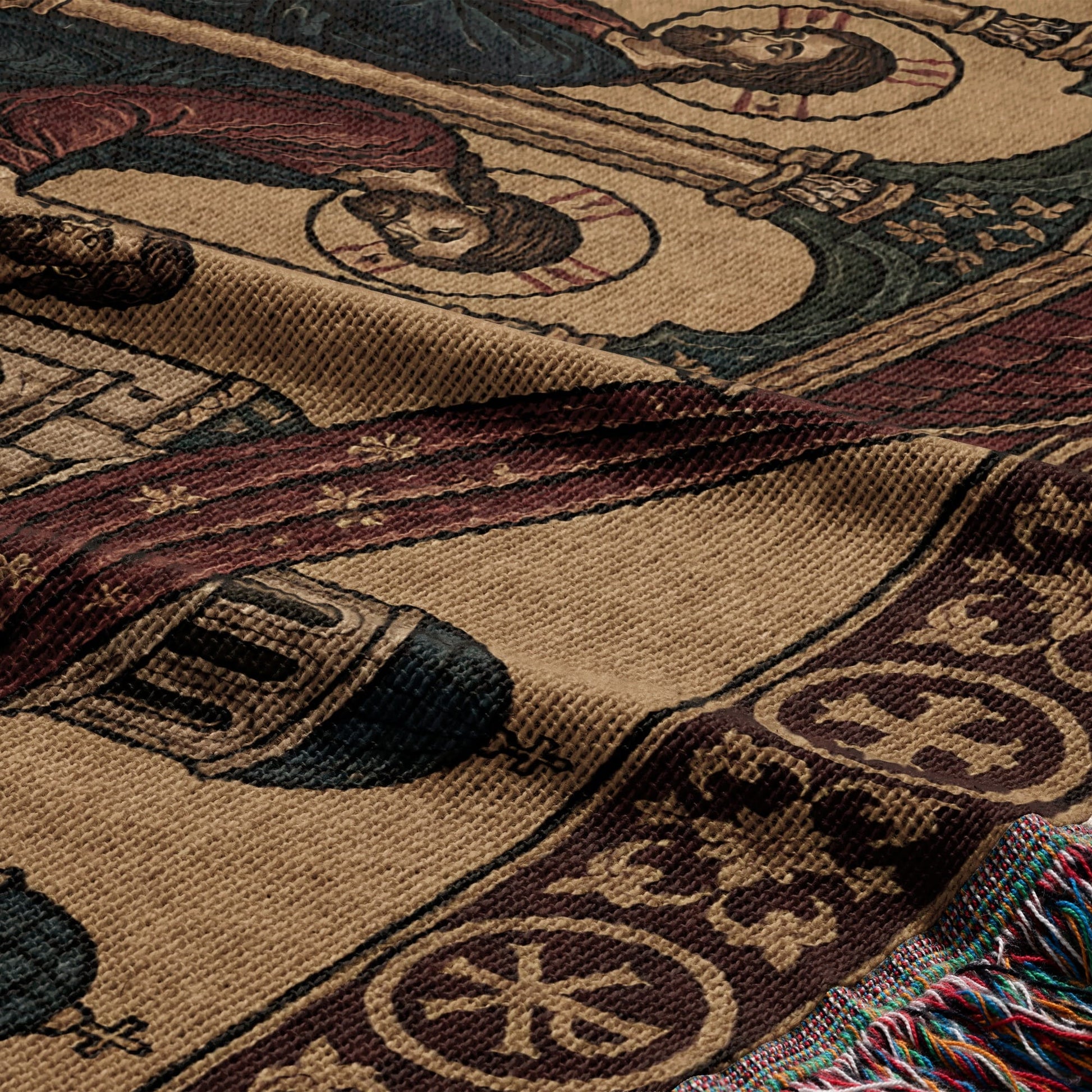 MyDesigns Personalized Byzantine Horizontal Tapestry - Communion Apostles jacquard woven blanket