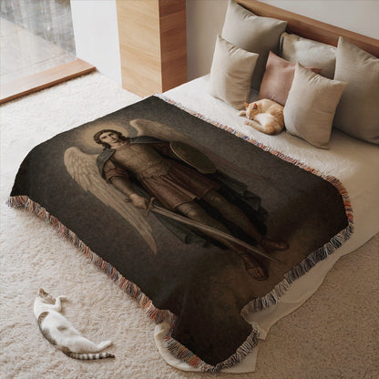 Guardian Angel Warrior Woven Blanket for Your Home Decor