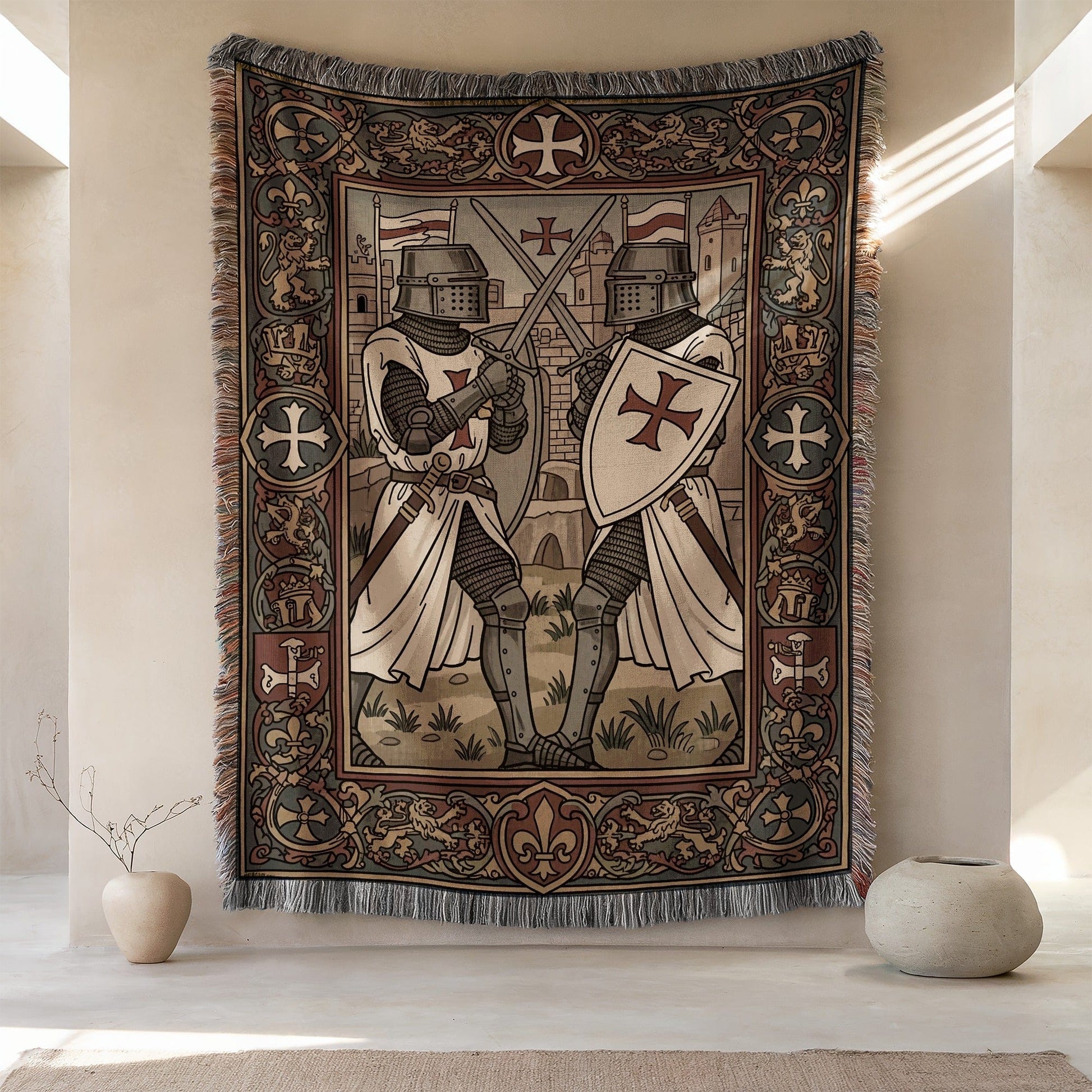 Medieval Knights Templar Wall Hanging Tapestry product