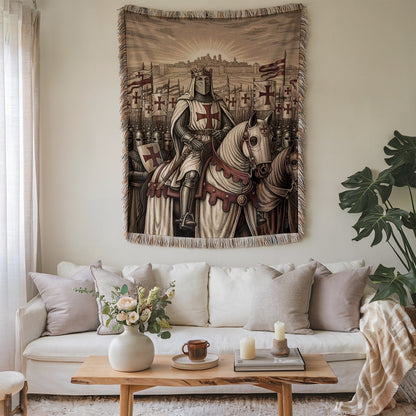 Medieval Knight and Horse Tapestry Wall Art Decor