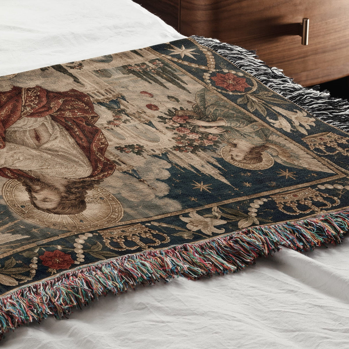 CalmNestStyle The Coronation of Mary jacquard woven blanket