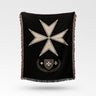 Maltese Cross Hospitaller Order Minimalist Woven Blanket